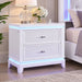 Opium - 2 Drawer Nightstand With LED Lights - White Matrix Furniture Group