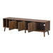TV Stand With 5 Legs, Media Console Table For Tvs Up To 75" - Walnut Hearth and Haven
