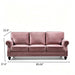 3 Seater Sofa With Nailhead Trim And Turned Legs For Living Room US Pride