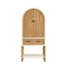 Arched Flower Carved Door Accent Sideboard Cabinet With 1 Drawer And Shelf, Cabinet For Kitchen - Natural / White Home Essentials