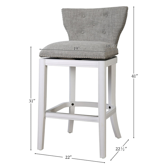 Upholstered Swivel Stool With Back Home Essentials