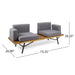 2 Piece Patio Set With Loveseat And Coffee Table - Natural / Dark Gray Noble House