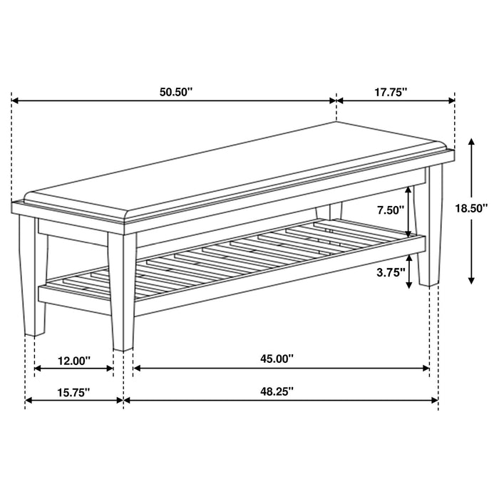 Bench With Upholstery Design - Ivory Furniture Max