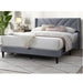 Elegant Bed With Upholstered Headboard, Platform Base Home Essentials