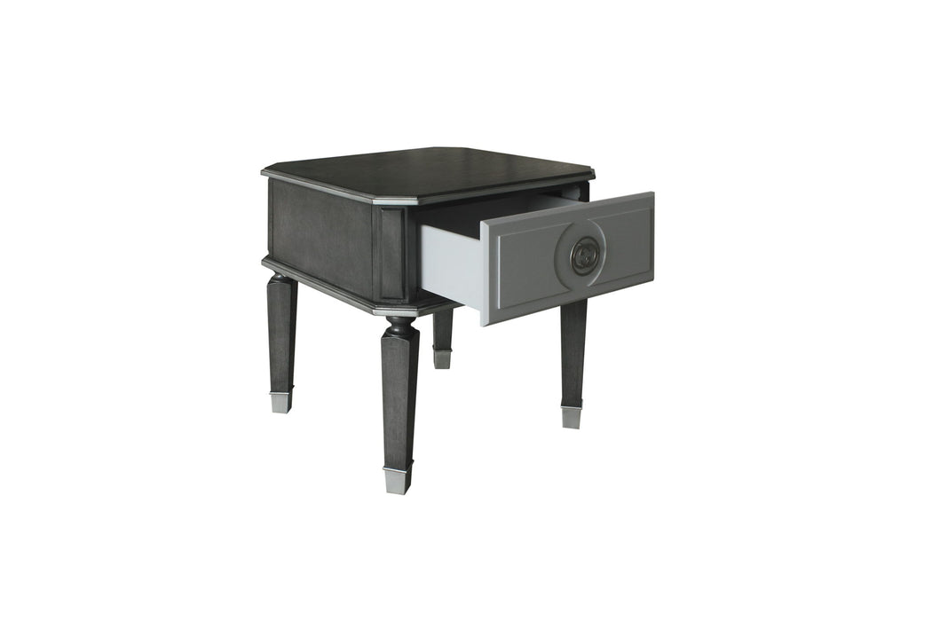 House Beatrice - End Table - Charcoal / Light Gray Urban Nest