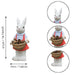 Whimsical Rabbit Statue Flower Pot Ornament, Garden Decor - Pink / White Home Essentials