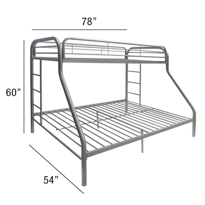Tritan - Twin / Full Bunk Bed - Silver Acme