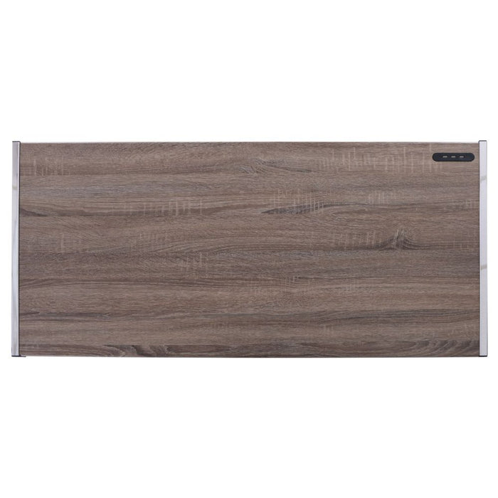 Finis - Writing Desk With USB - Weathered Oak & Chrome ACME