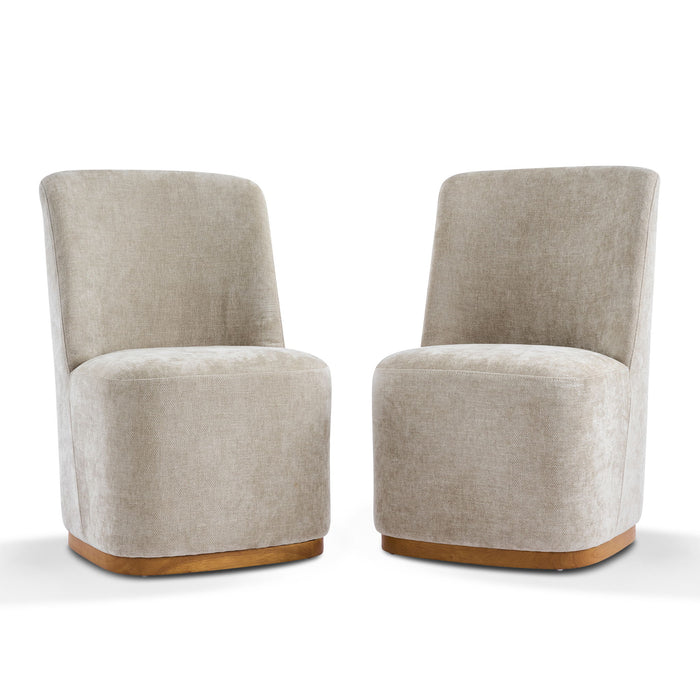 Indoor Upholstered Dining Chair (Set of 2) Noble House