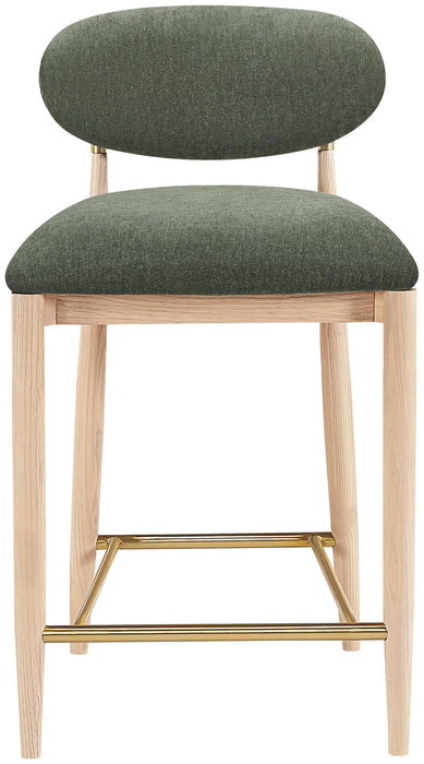 Riccio - Fabric Stool - Natural Frame Meridian Furniture
