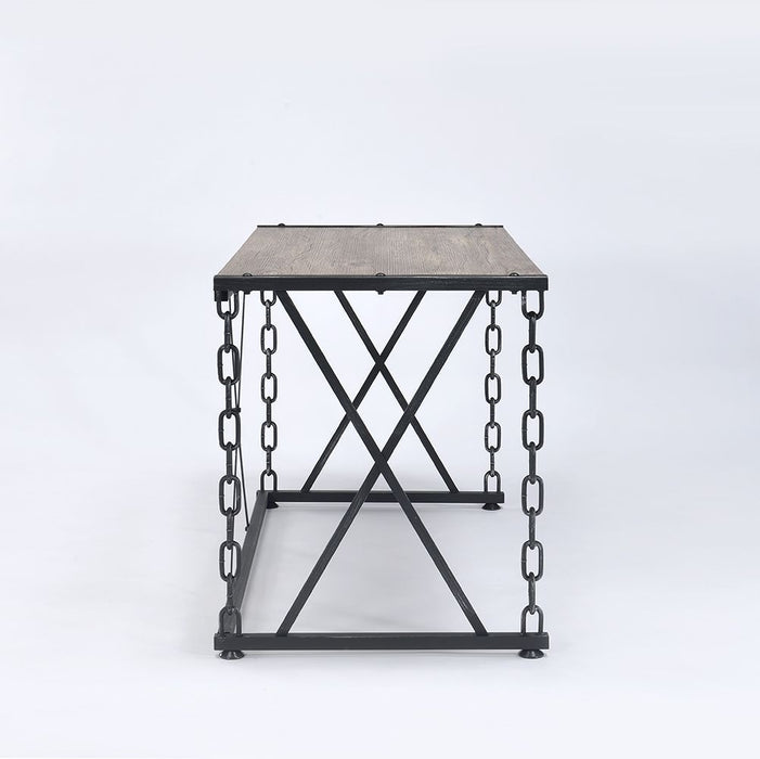 Jodie - Console Table (Same 92248) - Rustic Oak & Antique Black ACME