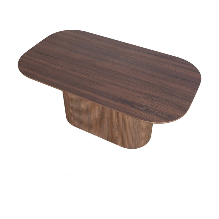 Modern Dining Table With Vertical Striped Legs