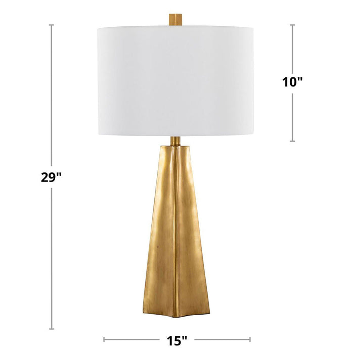 Pompeii - Contemporary Table Lamp - Gold / White Lumi Source