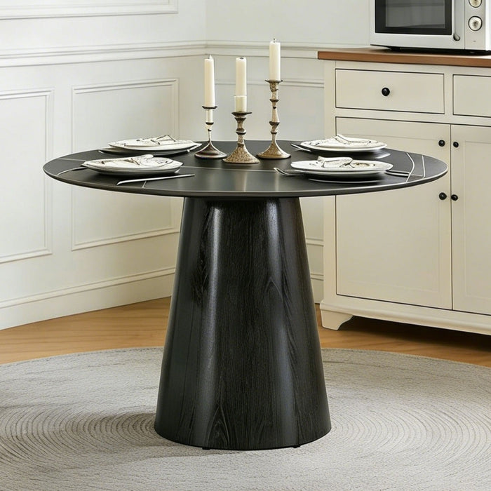 Round Dining Table - Black Home Essentials
