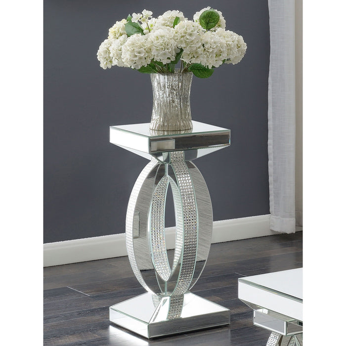 Empire - Square Side End Table - Silver Furniture Max