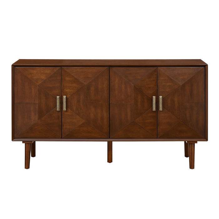 Sideboard Buffet Cabinet, Storage Credenza For Living Room - Walnut Home Essentials