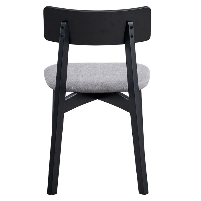 Real - Side Chair (Set of 2) - Gray Linen & Black ACME