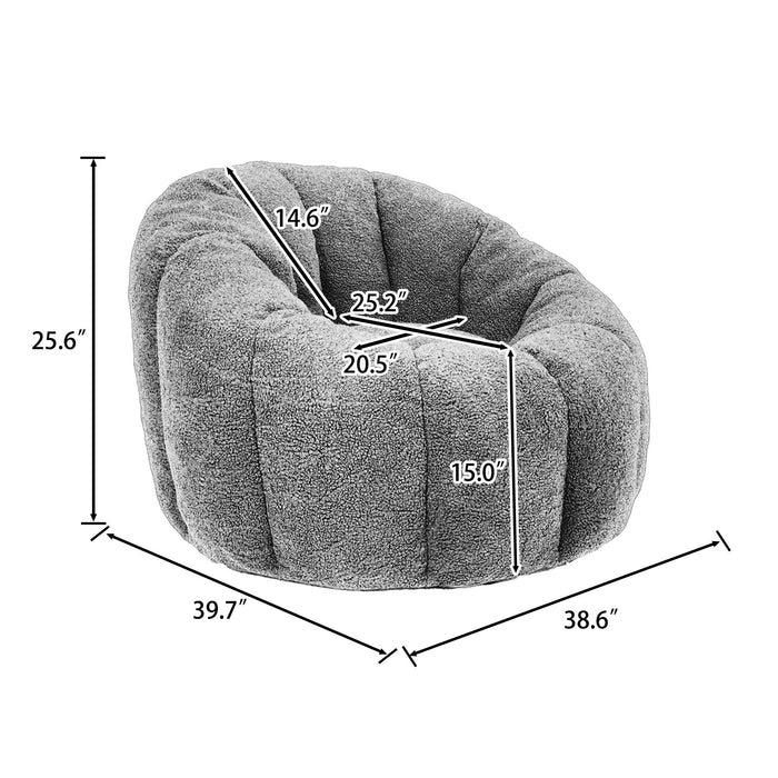 Bean Bag Chair, Lazy Sofa For Living Room - Orange Home Essentials