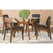 Flynn - 5 Piece Glass Top Dining Table Sets And Chairs - Brown Furniture Max