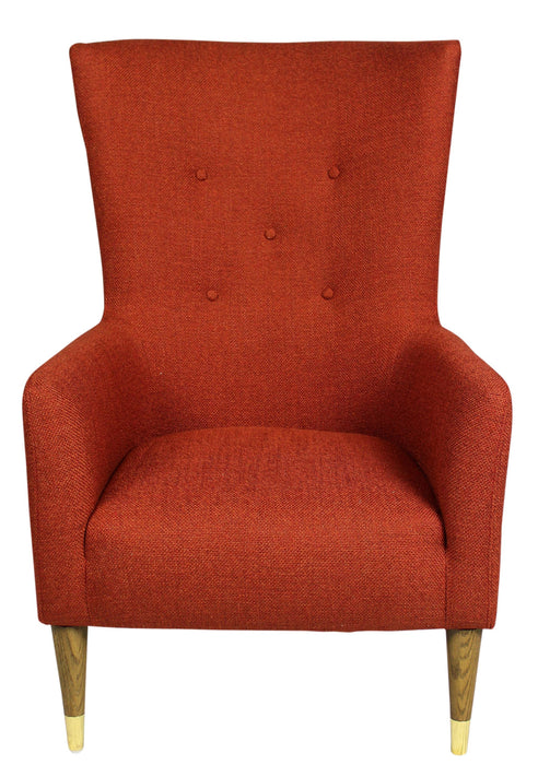 Solid Color Lounge Chair 28" - Orange And Natural