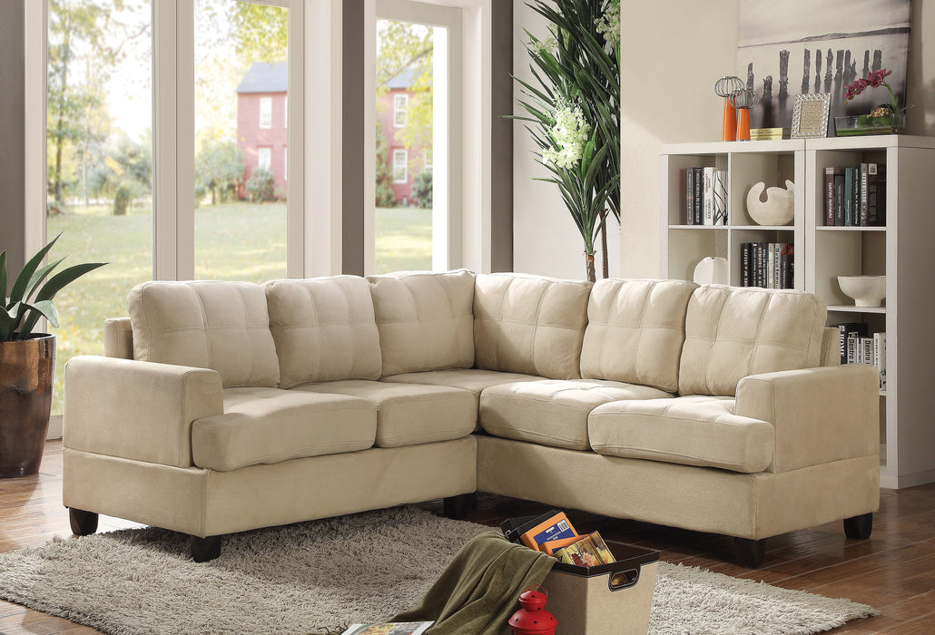 Glory Furniture Sandridge Sectional, White