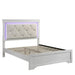 Tufted Headboard Bed With LED Lighting Home Essentials