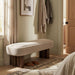 Chic Indoor Upholstered Dining Bench Noble House