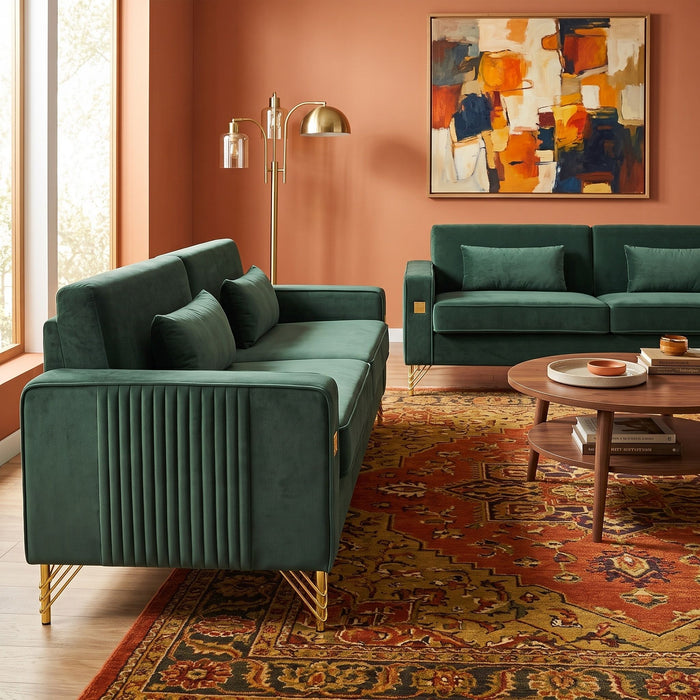2 Pieces Sofa Sofa Set With Removable Cushions For Home Apartment Home Essentials