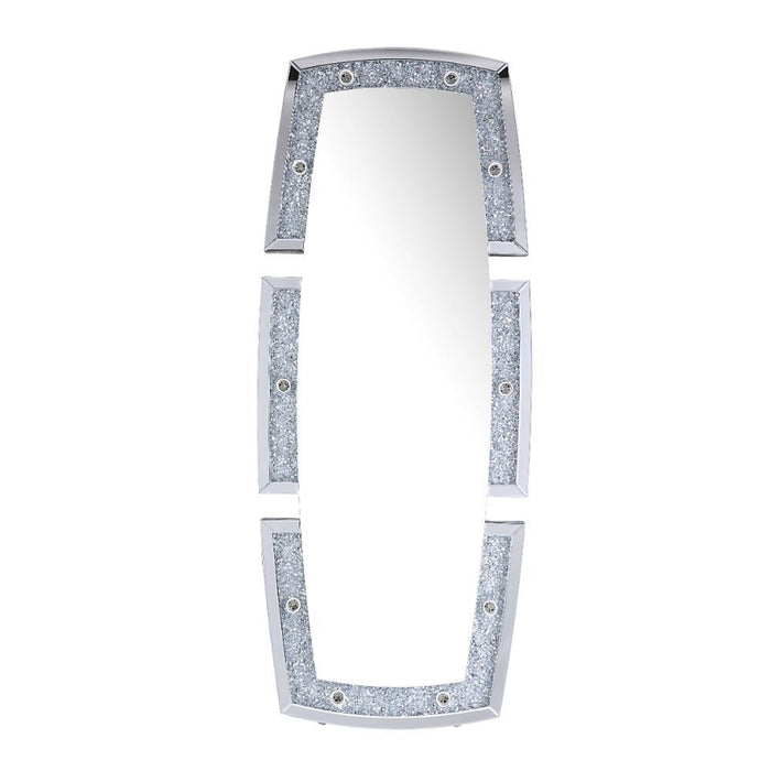 Noralie - 63" X 26" Floor Mirror With Faux Diamonds - Mirrored ACME