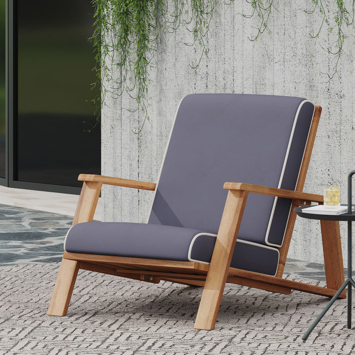 Outdoor Club Chair, Patio Lounge Chair With Removable Cushion Noble House