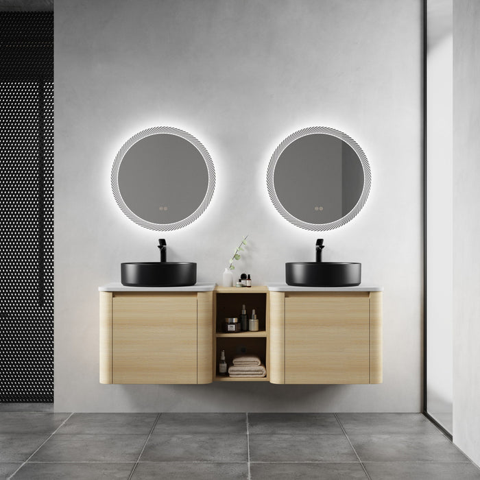Mounted Bathroom Vanity With Art Sink, 1 Storage Shelf, Soft Close Door Home Essentials