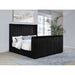 Lyman - Eastern King Wingback TV Bed With Integrated TV Lift And Power Strip - Black Furniture Max