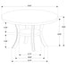 Tyler - Round Dining Table With Shelf Round Table - White Furniture Max
