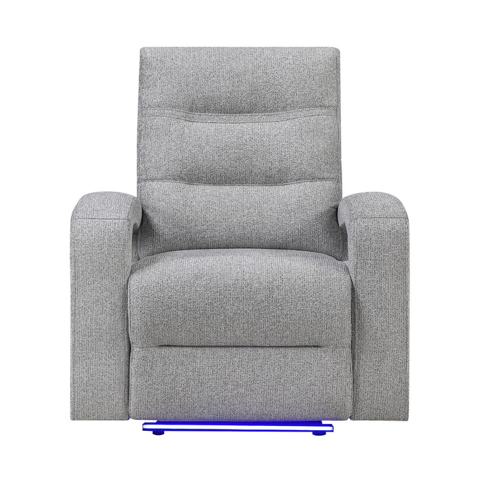 Isolde - Power Recliner, LED Lighting - Gray Global Furniture USA