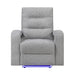 Isolde - Power Recliner, LED Lighting - Gray Global Furniture USA