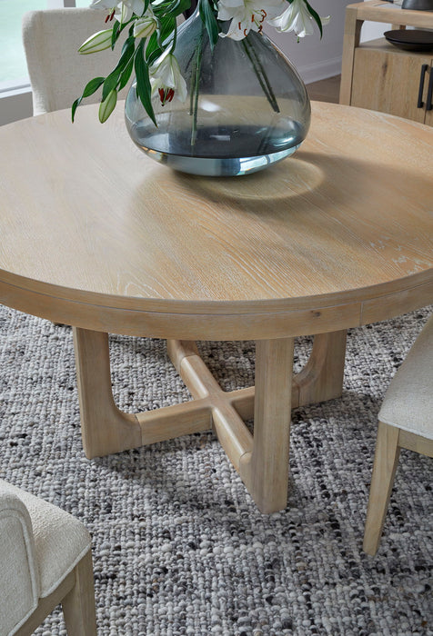 Somerset - Round Dining Table - Butternut and Omari Natural Magnussen Furniture