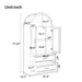 Arched Top Storage Cabinet With Fixed 2 Tier Shelves, 2 Large Drawers Noble House