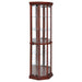 Jacob - 6 Shelf Curio Display Cabinet - Red / Brown Furniture Max
