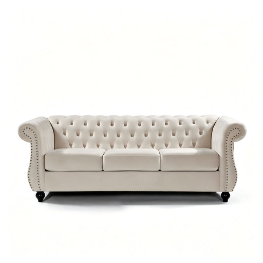 Chesterfield 3 Seater Sofa With Rolled Arms US Pride