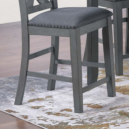 7 Piece Dining Room Furniture, Counter Height Table And 6 Chairs Set - Gray Home Essentials