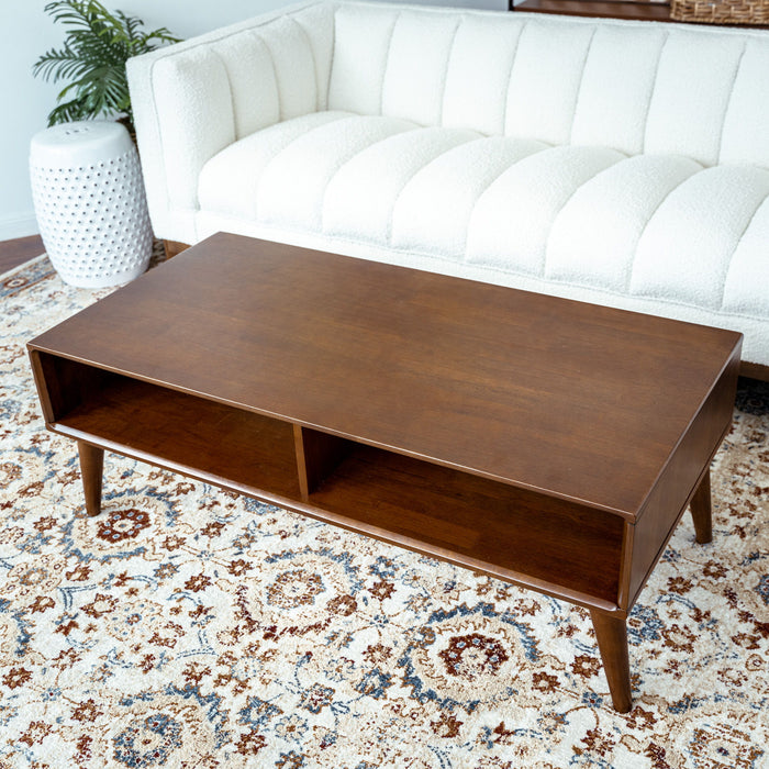 Hazel - Solid Wood Coffee Table - Walnut Brown