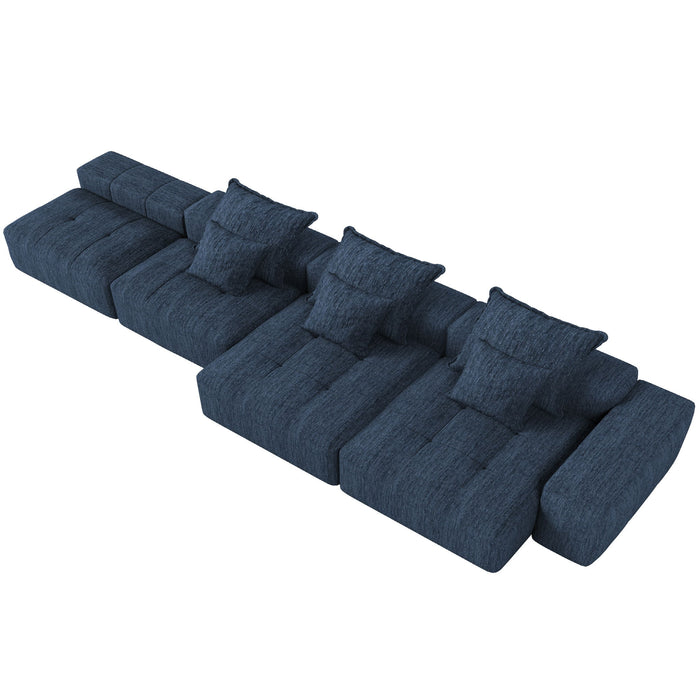 Modern Oversized Diy Combination Modular Sectional Sofa With Pillows Home Essentials