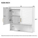 30" Bathroom Cabinet With Adjustable Shelf, Wall Mounted Medicine Cabinet - White Hearth and Haven