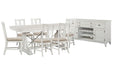 Heron Cove - Extendable Trestle Dining Table Set Magnussen Furniture