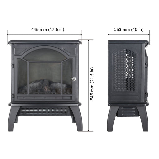 3D Flame Electric Infrared Quartz Fireplace Stove With Remote Control Home Essentials