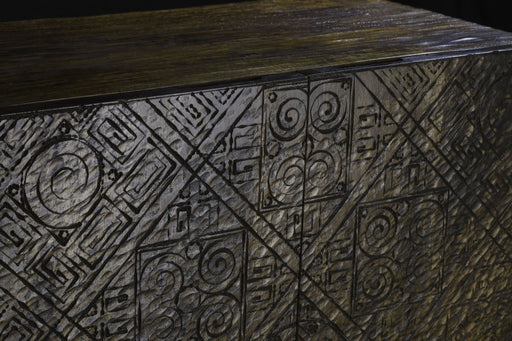 Calvary - Console Table - Gray Stone & Walnut ACME
