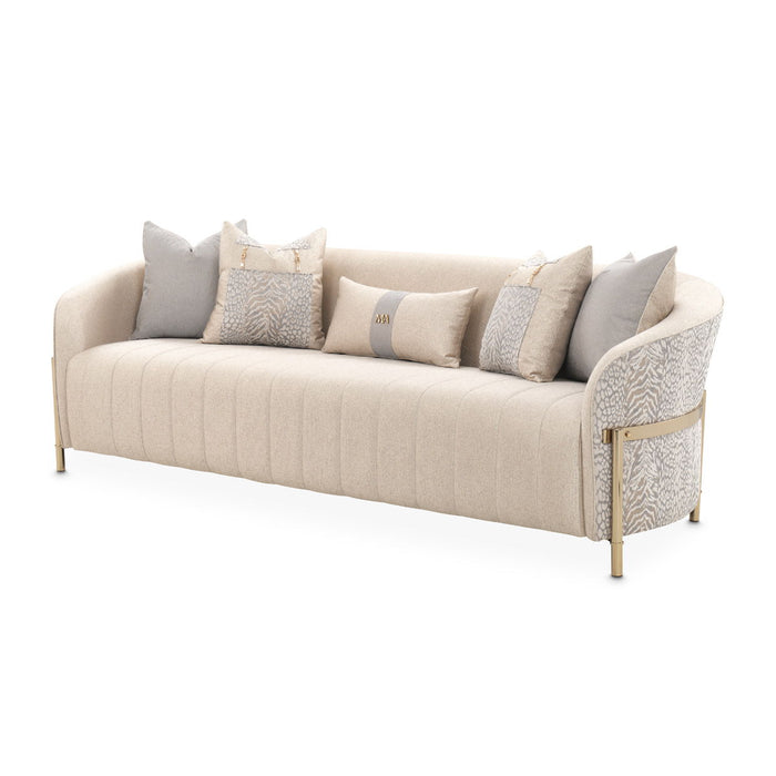 Lisbon - Sofa - Opal / Gold Michael Amini