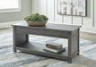 Freedan - 3 Pc. - Coffee Table, 2 End Tables - Grayish Brown Signature Design by Ashley®