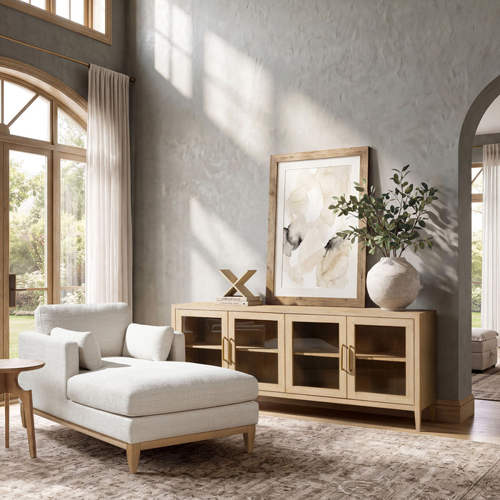 Marlowe - Glass Door Sideboard - White Jennifer Taylor Home