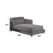 Alwin - Modular Rf Chaise - Dark Gray Fabric ACME